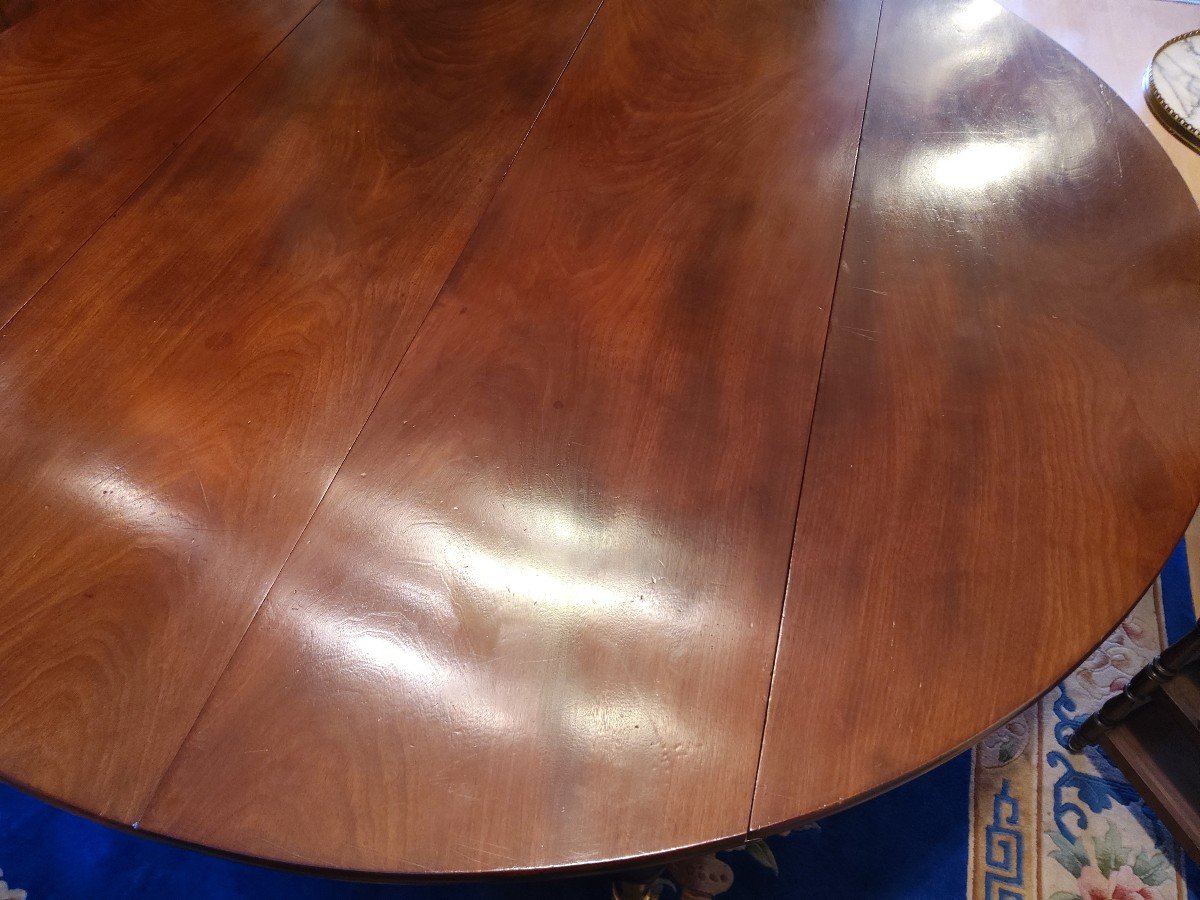 Round Table 6 Feet Mahogany With Dit Legs-photo-2